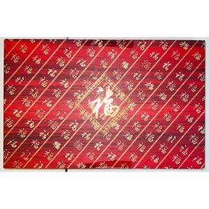 Decorative Dragon Box With 5 Pairs Of Floral Chopsticks with Duck Rests